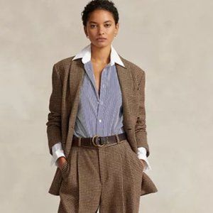 Rare | English Factory | Size S | Long Sleeve Blouse with Gold Cuff Accents